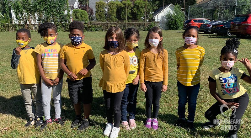 Elementary student spread awareness during Childhood Cancer Awareness Month